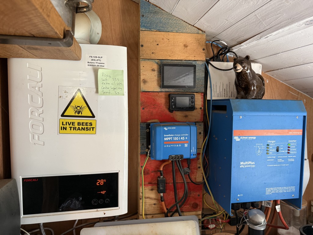 Lot: 188 - APPROX. ONE ACRE OF LAND IN SEMI-RURAL LOCATION WITH UNIQUE HOLIDAY RENTAL - Solar panel control panels